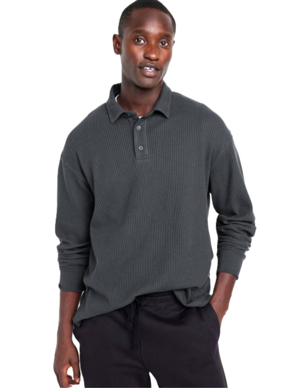 OLD NAVY Waffle-Knit Polo Sweater. Plus Size XXXXL